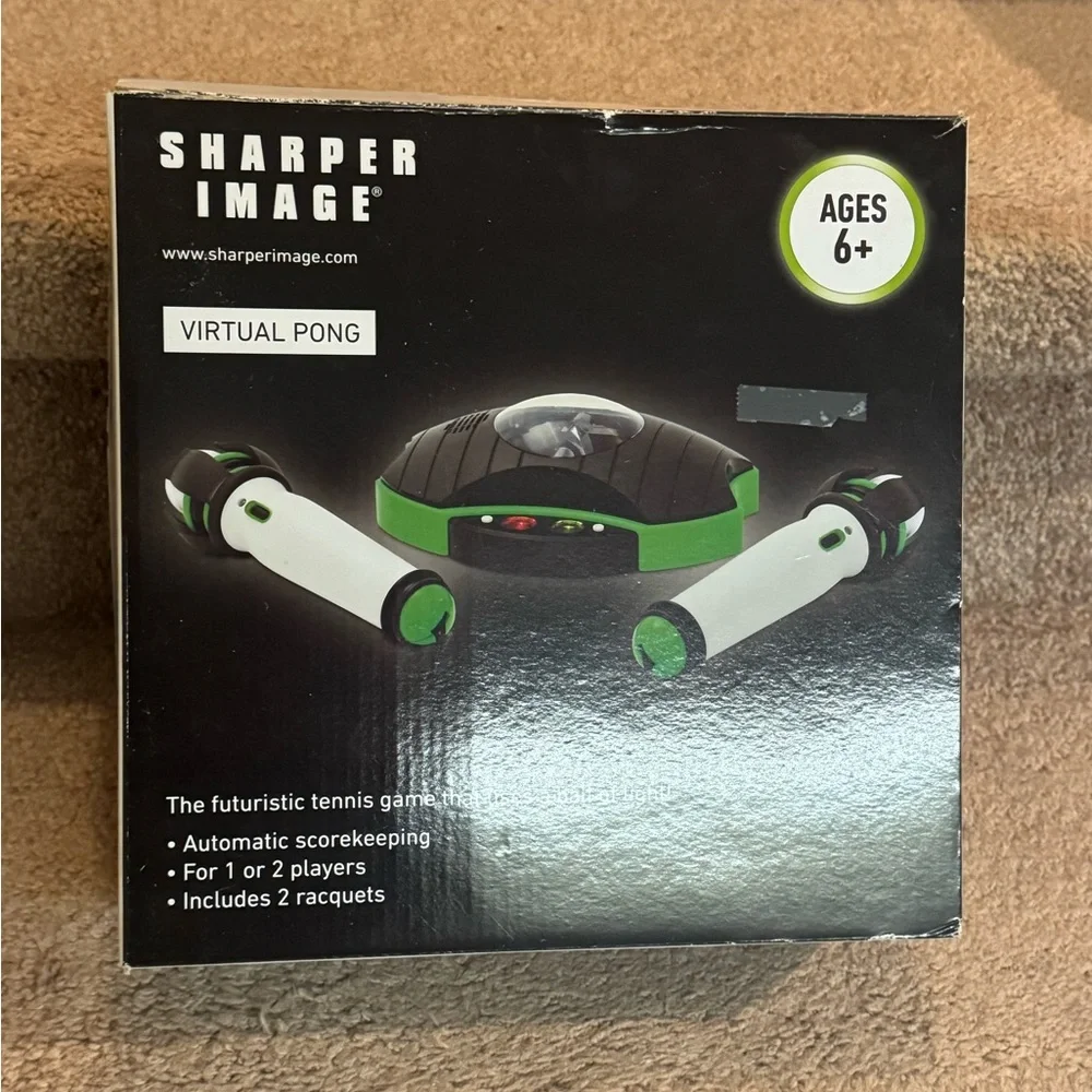 Sharper Image Green and Black Virtual Pong Set